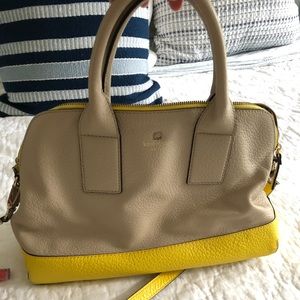 Kate Spade New York Yellow and Beige Leather Bag